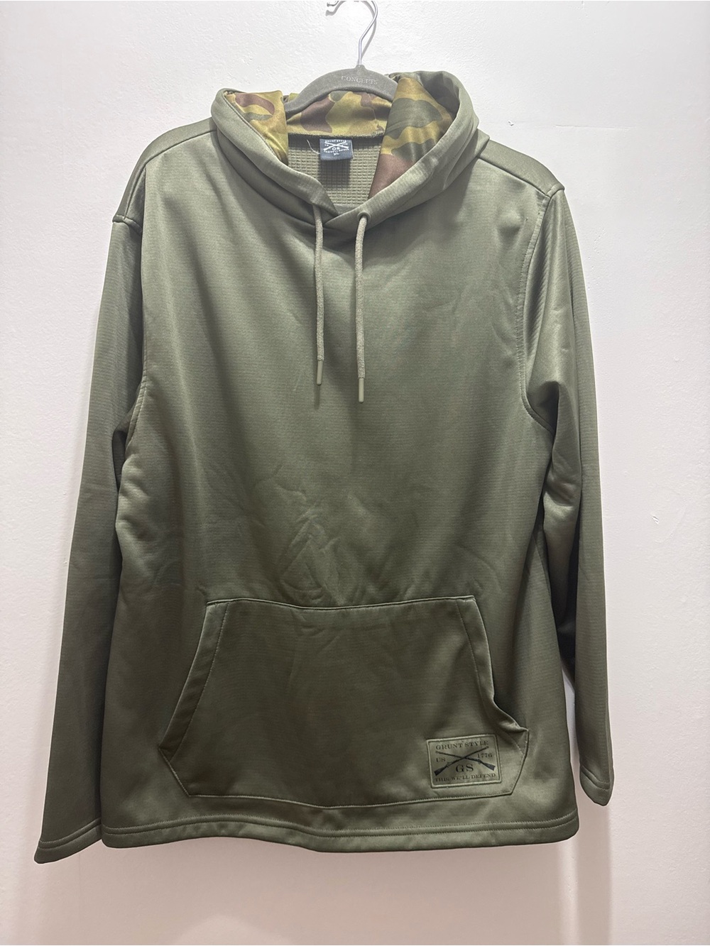 Grunt Style Camo Hood Patch Style Kangaroo Hoodie XL
